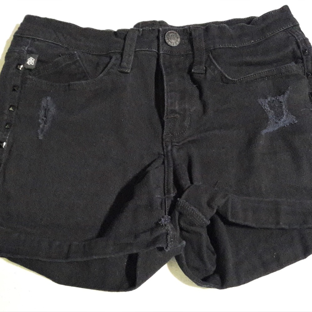 2/$15 Size 6 Distressed Denim Stretch Shorts